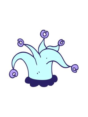 Çizgi film soytarı şapkasının hareketli animasyonu