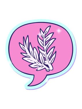 Konuşma kabarcığı etiketli karikatür bitkisinin parlatıcı etkisi