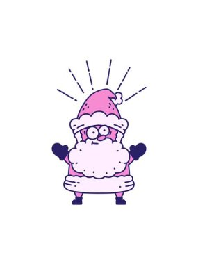 Geleneksel dövme stili Noel Baba karakterinin hareketli animasyonu