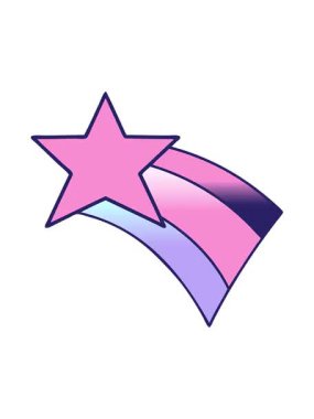 Kayan bir gökkuşağı yıldızının çiziminin canlandırma efektini göster