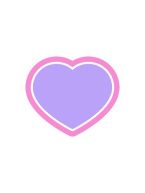 Kalp sembolü grafik illüstrasyon simgesinin bölünme etkisi canlandırması