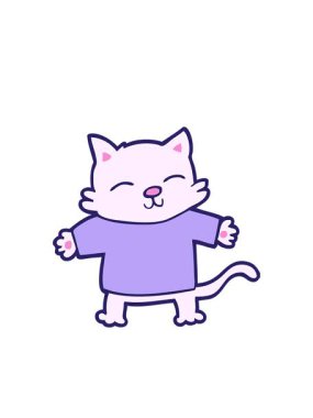 Komik çizgi film kedisinin göz kırpan radyal çizgileri.