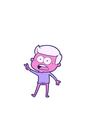 Çizgi film adamının animasyonunu büyütmek şok edici.