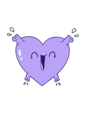 Sağlıklı kalbin titreşimli animasyonu.