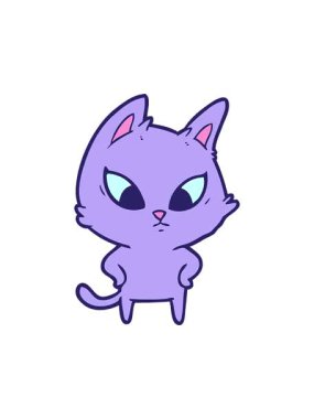 Kafası karışmış çizgi film kedisinin dönen hareket animasyonu