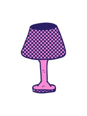 karikatür karalama dekoratif lambanın canlandırma efekti