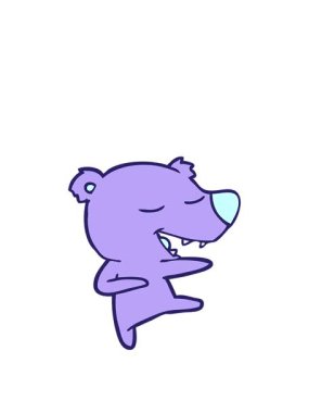 Ayı çizgi filminin animasyonunu genişletiyorum.