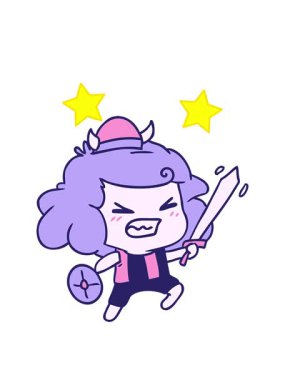 dönen yıldızlar Kawaii Viking Çocuk 'un serbest çizim animasyonu