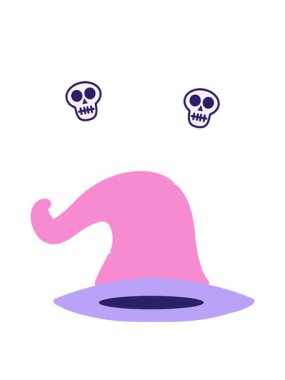 Yaşlı sihirbaz şapkasının kafatası animasyonu