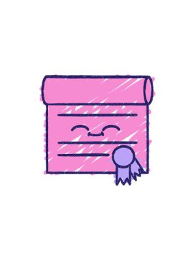 Sertifika Tebeşir Çiziminin çiziminin yıldız patlaması etkisi canlandırması