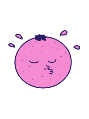 Yüzü turuncu çizgi film animasyonunu salla