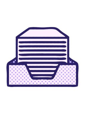 Bir yığın ofis kağıdının çizgi roman tarzı çizgi filmlerinin animasyonunu bob ve duraklat