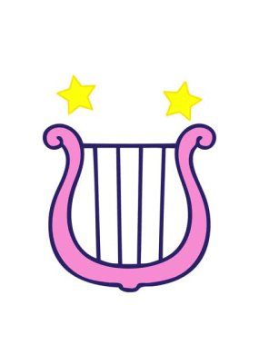 dönen yıldızlar altın arp çizgi filminin sevimli animasyonları