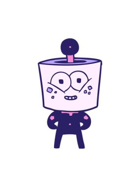 Mutlu robot çiziminin ışık efekti