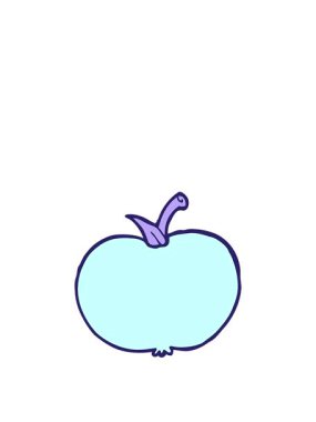 Garip çizgi film elmasının animasyonunu büyütüyorum.