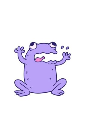 Çizgi film animasyonunu genişletiyorum. Çılgın kurbağa.