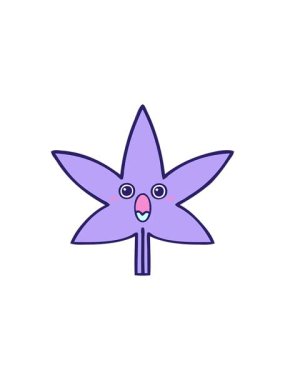 Bir sonbahar yaprağının karikatürünün bölünme etkisi