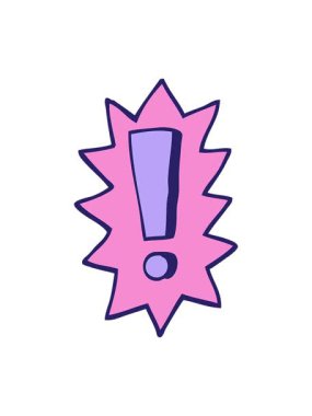 karikatür tarzı ünlem işaretinin animasyonunu bob ve duraklat