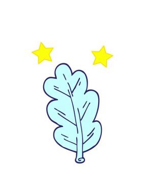 dönen yıldızlar çizgi film yaprağının animasyonu