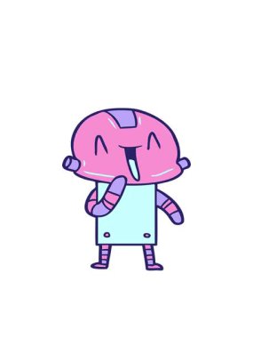 basit robot çizgi filminin hareketli animasyonu