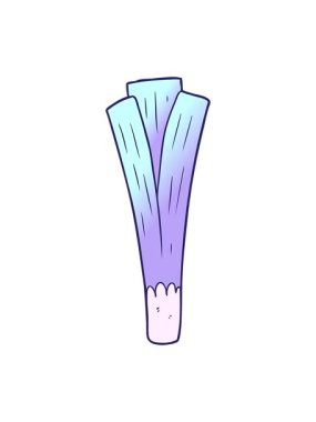 karikatür organik pırasanın hareketli animasyonu