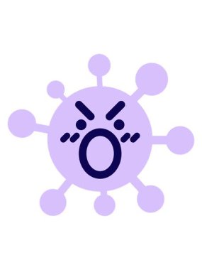 bağıran virüs dizaynının neon ışık efekti animasyonu