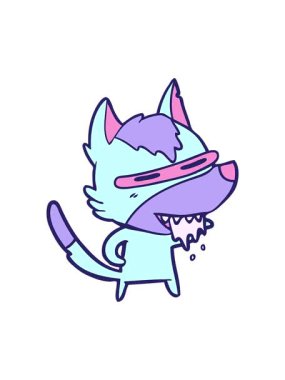 Çizgi filmdeki aç kurdun dikkat çekici animasyonu.