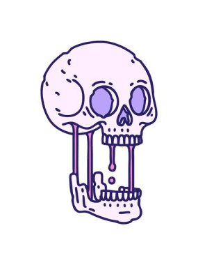 Dövmenin animasyonunu geleneksel bir kafatası simgesi şeklinde salla ve durdur