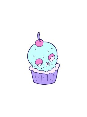 Cadılar Bayramı pastasının karikatür animasyonu