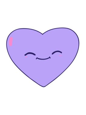 Mutlu aşk kalbi çizgi filminin hareketli animasyonu.