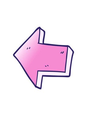 attention grabbing animation of cartoon arrow doodle