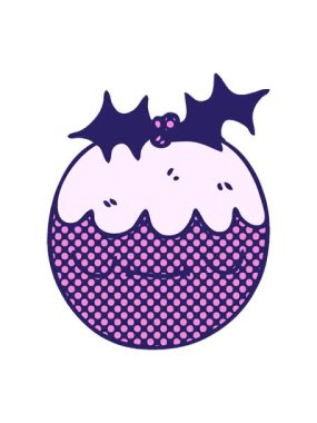 Garip karalanmış Noel pudinginin animasyonunu salla ve durdur