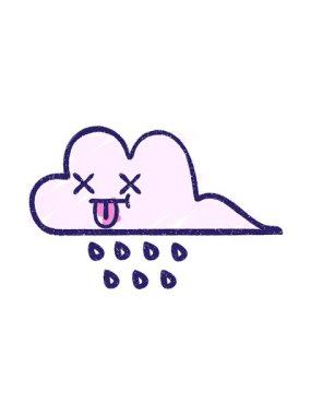 Raincloud Tebeşir Çiziminin piksel efekt canlandırması