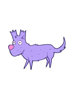 Çizgi film animasyonunu oynat, sevimli küçük köpek.