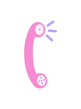 Telefon alıcısının dönen hareketli animasyonu