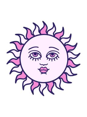 Gülümseyen güneş tasarımının titreşimli hareketli animasyonu