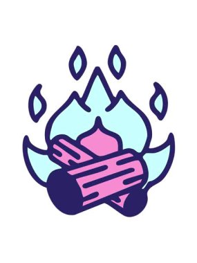 Brezilya karnavalı plaj ateşinin hareketli animasyonu