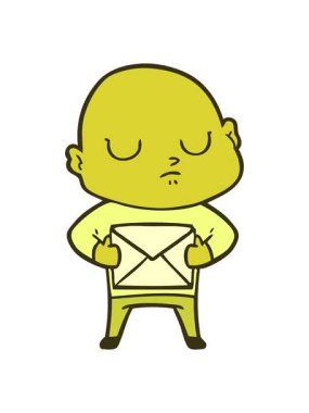 Çizgi filmdeki kel adamın renk animasyonu değişiyor