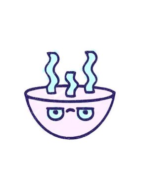 Sıcak pirinç tebeşirinin titreyen animasyonu