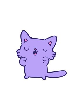 Mutlu kedi çizimlerinin gösterişli satış animasyonu