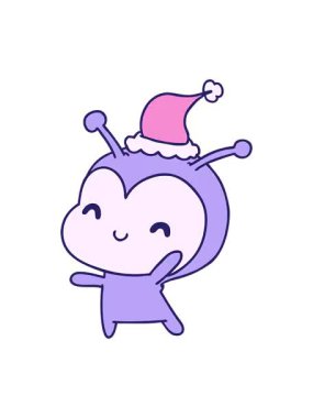 el animasyonunun pikselleştirilmesi Kawaii Hanım Böceğinin Noel karikatürü