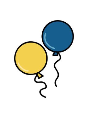 İki yüzen Brezilya karnaval balonunun animasyonunu bob ve duraklat