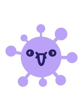 Mutlu şaşı virüsün animasyonunu renklendir