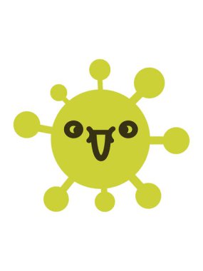 Mutlu şaşı virüsün renk animasyonu