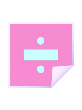 Bir bölme sembolünün kare soyma etiketi çizgi filminin dönen hareket animasyonu