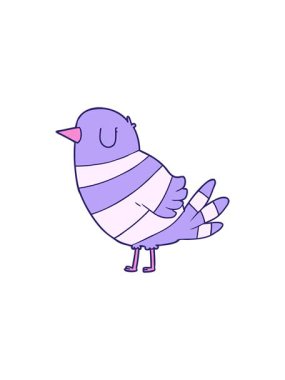 Yıldız patlaması etkisi çizgi film parlak sevimli kuş çizgi filmi