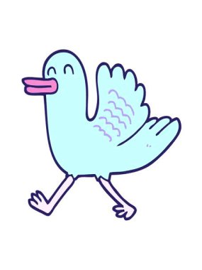 Ördek çizgi filminin titreşimli hareketi