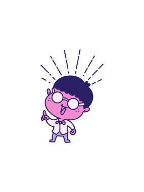 Yıldız patlaması etkisi animasyonu. Dahice fikirli, geleneksel dövmeli bir adamın çizimi.