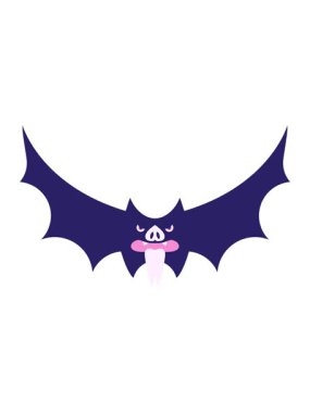 Korkunç bir cadılar bayramı yarasasının ışık efekti animasyonu