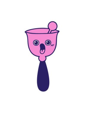 Okul çanının sevimli çizgi filminin hareketli animasyonu